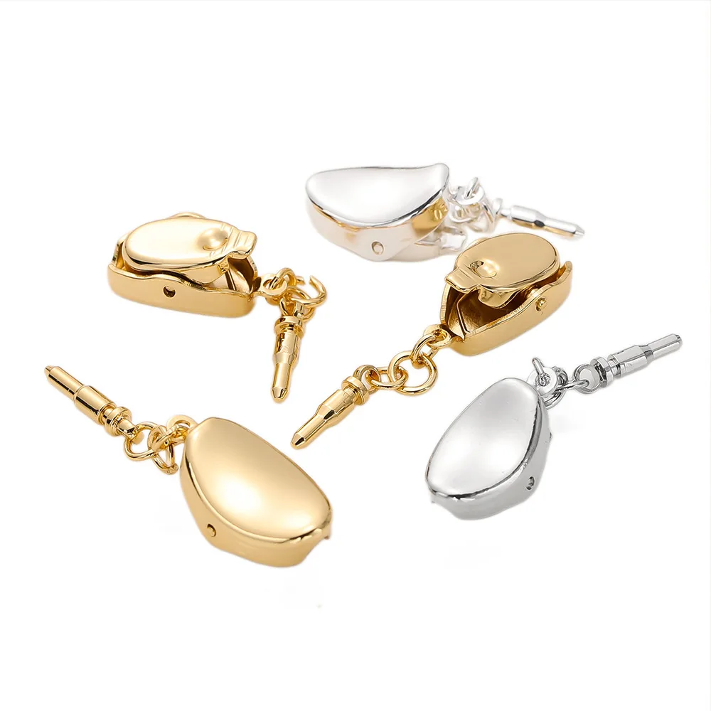 Alloy 18k Real Gold Ingot Fastener Wear Pearl Necklace Clasp Bracelet Clasp Clip Clasp Diy Necklace Connection Clasp