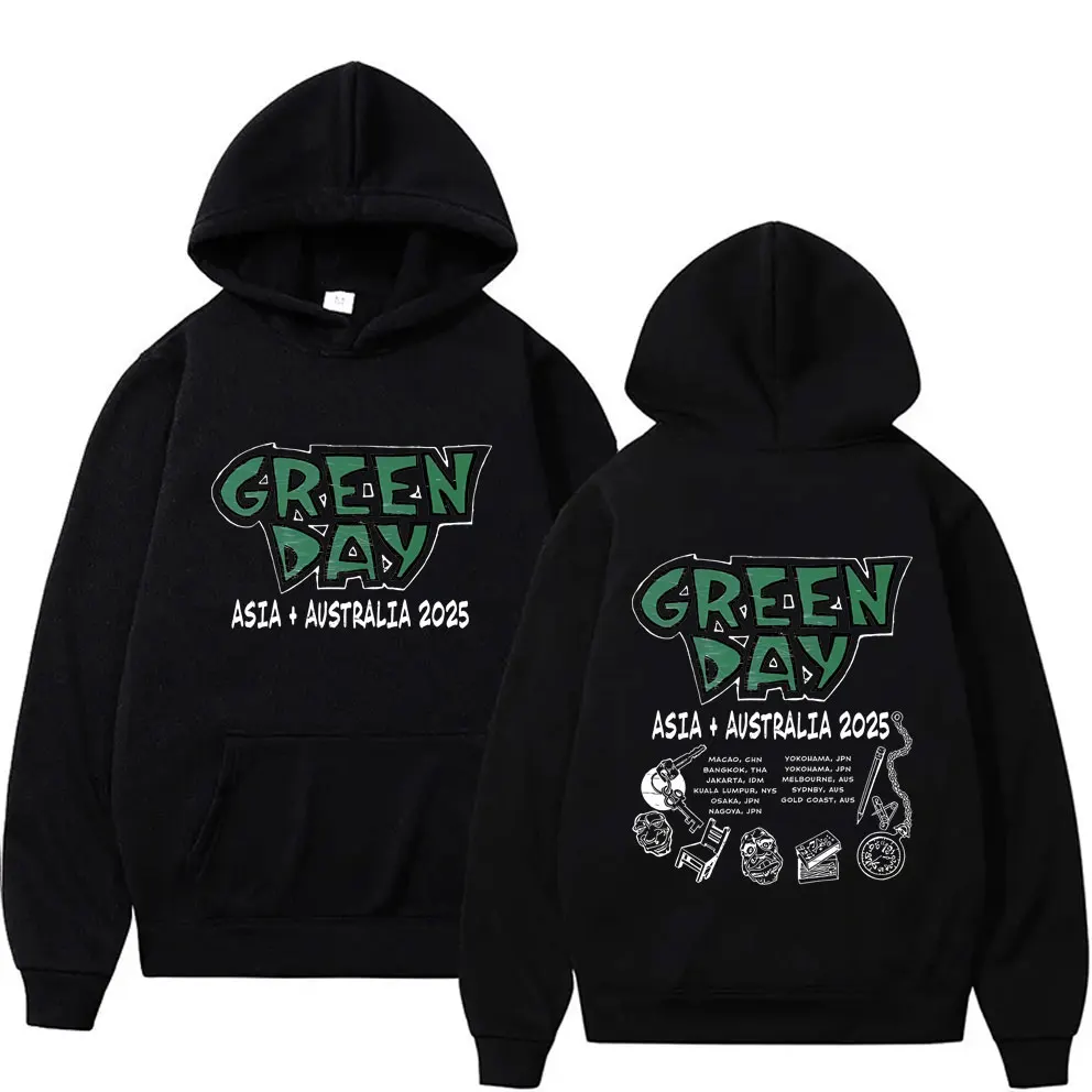 

Limited Punk Band Green Day Asia Australia 2025 Hoodie Men Clothing Fashion Gothic Rock Oversized Hoodies Male Vintage Hoodies
