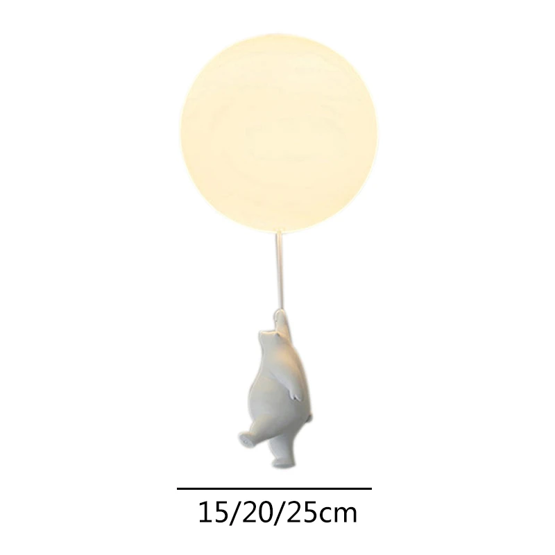 

OUDELADI White Ceiling Lights Cartoon Bear Ceiling lamp for Kids Rooms Bedroom Lamp Children's Room Decor LED Light Fixtures