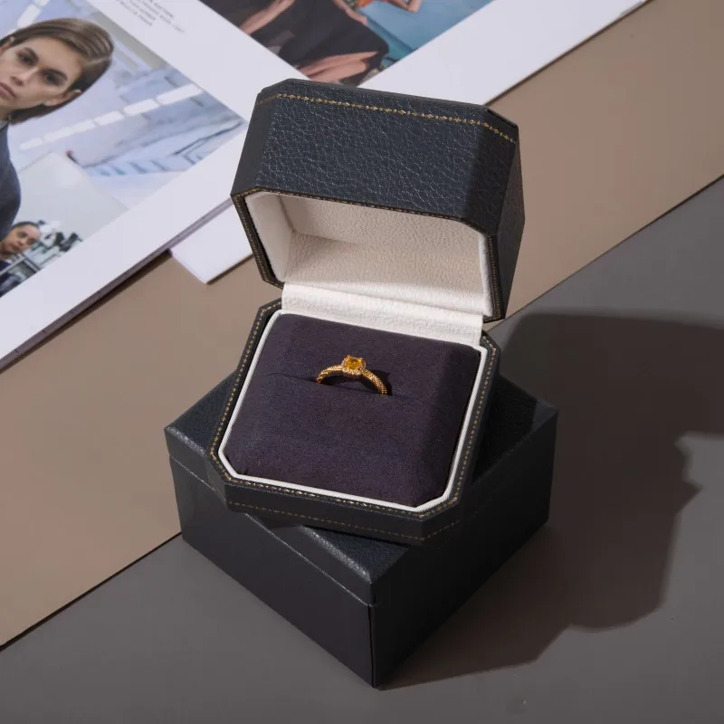 New octagonal jewelry box proposal ring necklace earrings box classic pendant bracelet box high-grade jewelry storage box