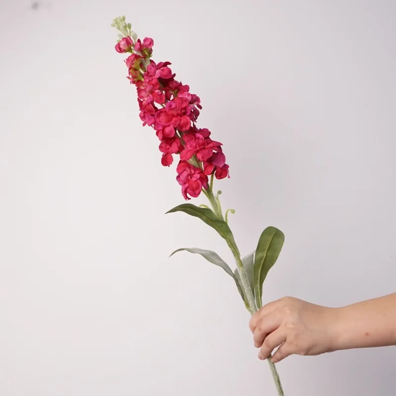 3 Stücke Feuchtigkeitsspendende Violette Kunstblumen Heimdekoration Echt Wirkende Hyazinthe Hochzeitsdekoration Blumenarrangement Großer Delphinium – Detail 11