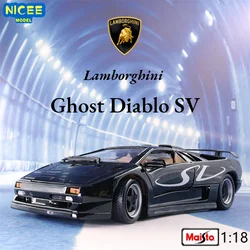 Maisto 1:18 Lamborghini Ghost Diablo SV Sports Car High Simulation Alloy Car Model Collection Decoration Gift Toy B522