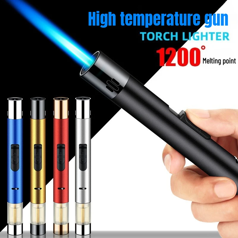 

2025 Welding Gun Igniter Outdoor Barbecue Igniter High Temperature Kitchen Direct Impact Windproof Blue Flame Inflatable Lighter