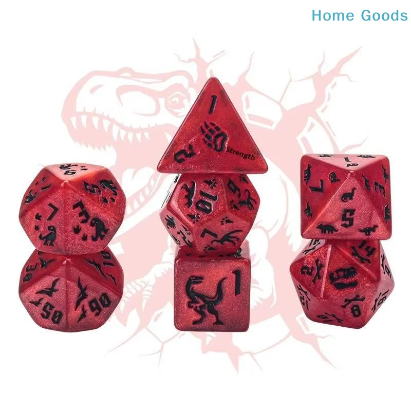 Prefered7Pcs 투명한 공룡 주사위 세트 DND - Board Game Digital 리뷰 및 가격