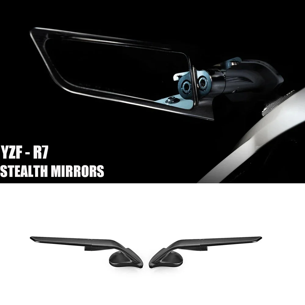 

For Yamaha YZF R7 YZFR7 2021 2022 Motorcycle Mirrors Stealth Mirrors Sports Winglets Mirror Kit Adjustable Mirrors Wing Mirrors