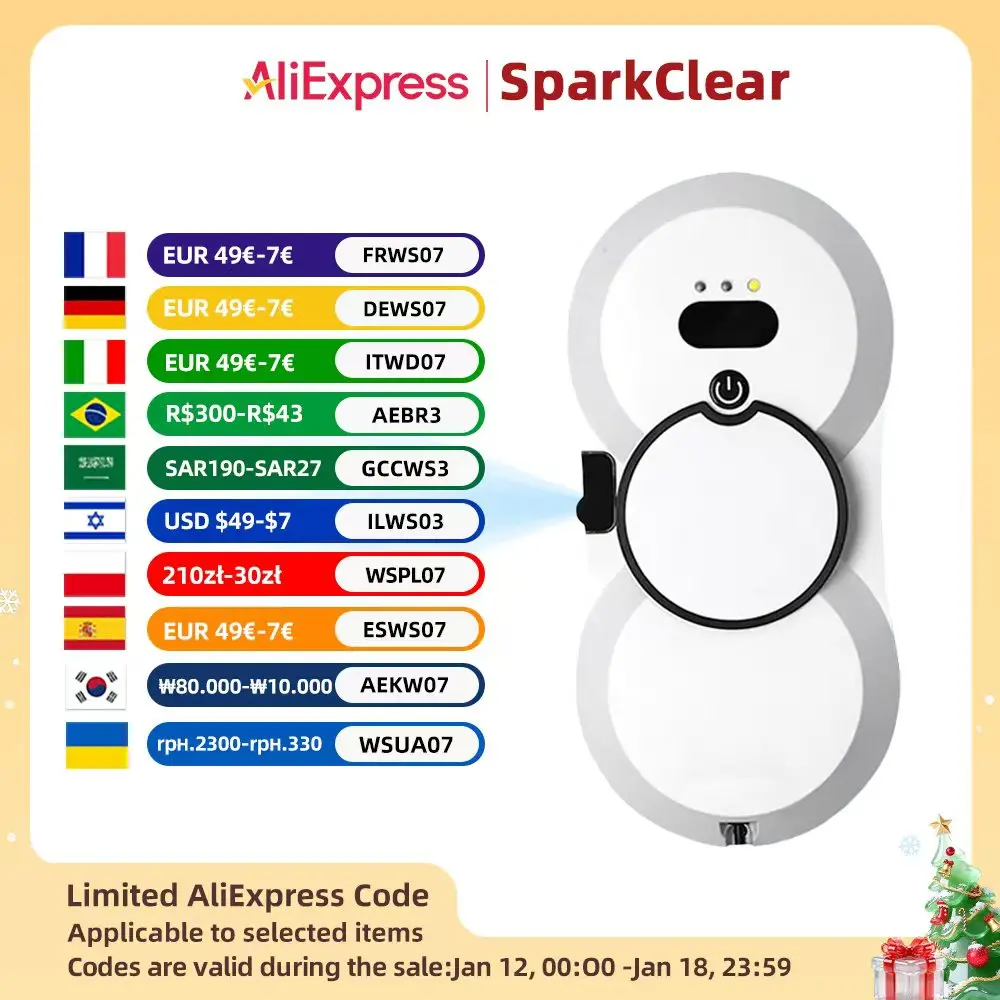 Robot de nettoyage de vitres électrique Intelligent, lave-verre à pulvérisation d'eau automatique, robot avec télécommande, nettoyeur de lavage de vitres