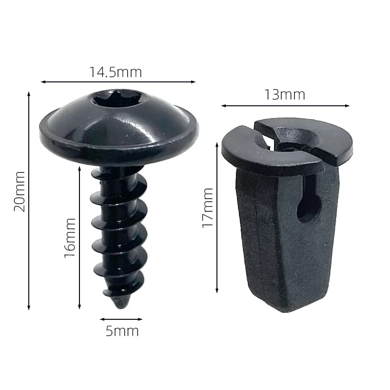 Śruby mocujące listwy podwozia, śruby Torx do VW, podstawa śruby, zderzak, nadkole, chlapacze, osłony przeciwbłotne, osłona podwozia, mocowanie listew. — Zdjęcie 2 z 2