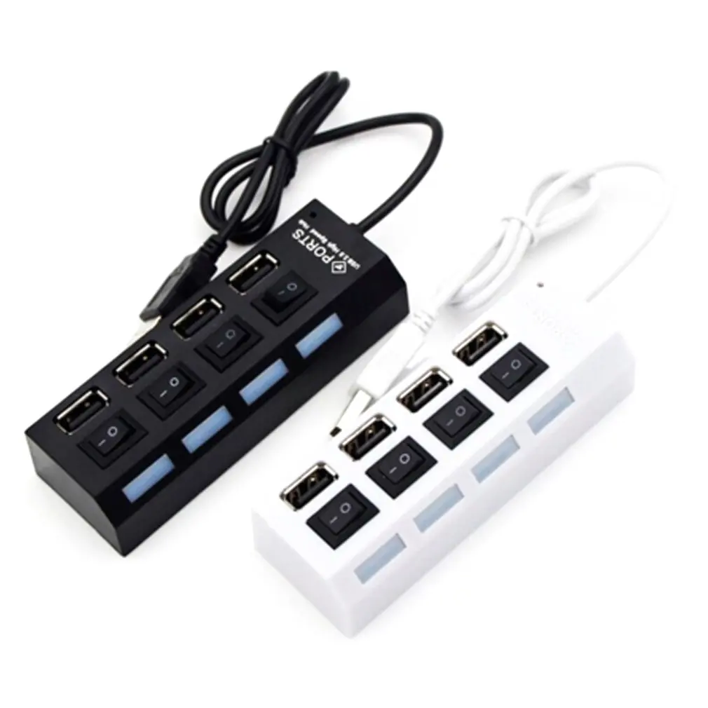 Usb High Speed 4-Port Hub Independent Switch Hub Four-Bit Splitter 2.0 high-speed Hub Usb Multi-Interface Hub Professional