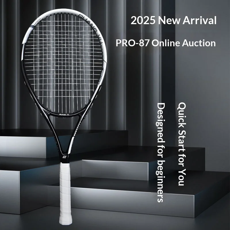 

Carbon Tennis Racket Adult Training High Elastic Durable Lightweight Powerful Student Practice Beach Tennis Racket Tennis Bag