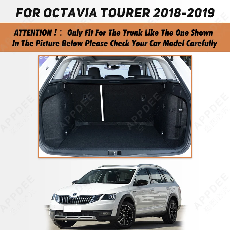 Car Trunk Mat For SKODA Octavia Tourer 2018 2019 Custom Car Accessories Auto Interior Decoration