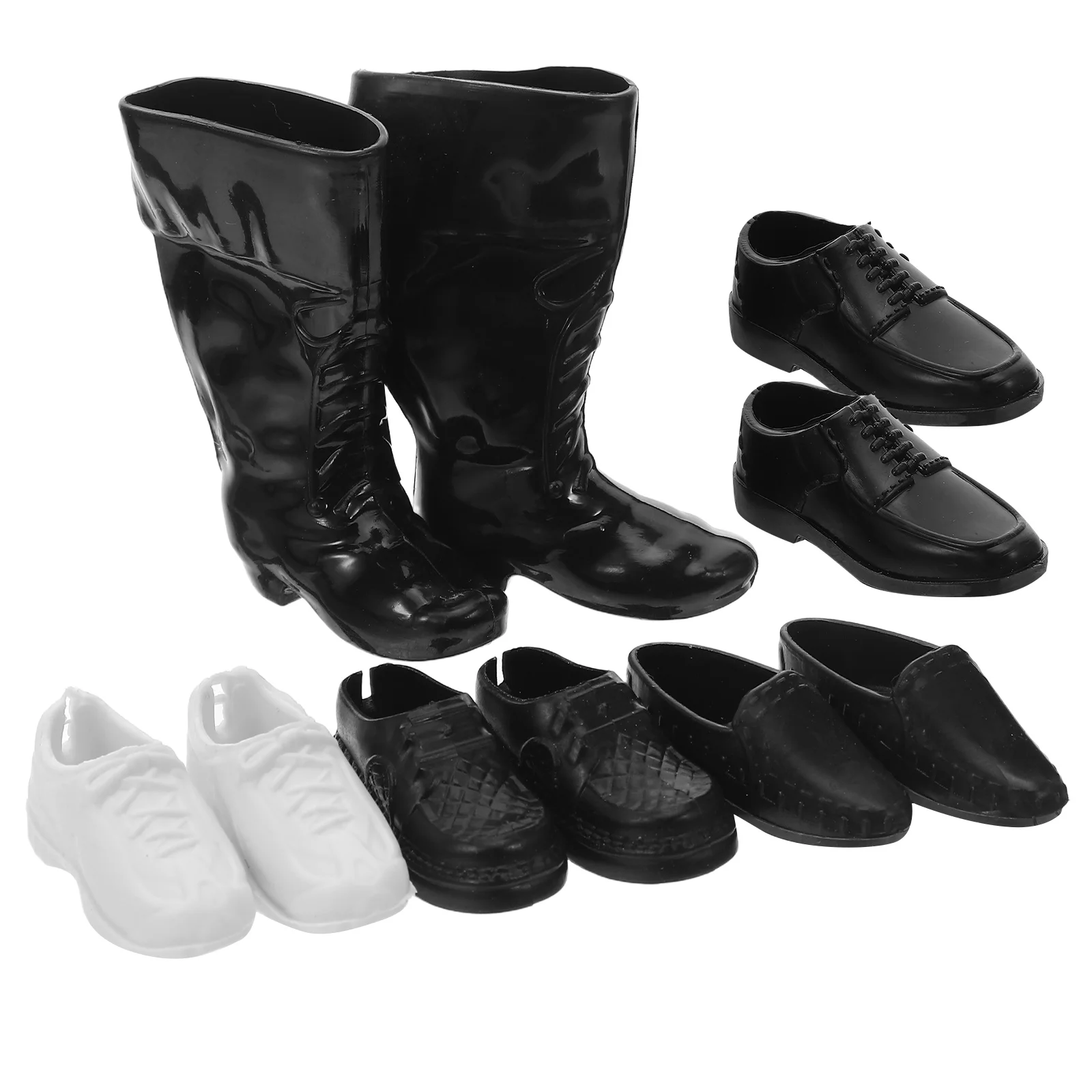 

Tiny Shoes For 11-Inch 1/6 Scale Miniature Men Dress-Up Plastic Footwear Diy Crafts Role-Playing Accessories
