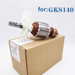 AC220-240V GKS140 Accessories for BOSCH Original 7 inch circular saw Woodworking cutter Rotor Armature Anchor Stator Replacement