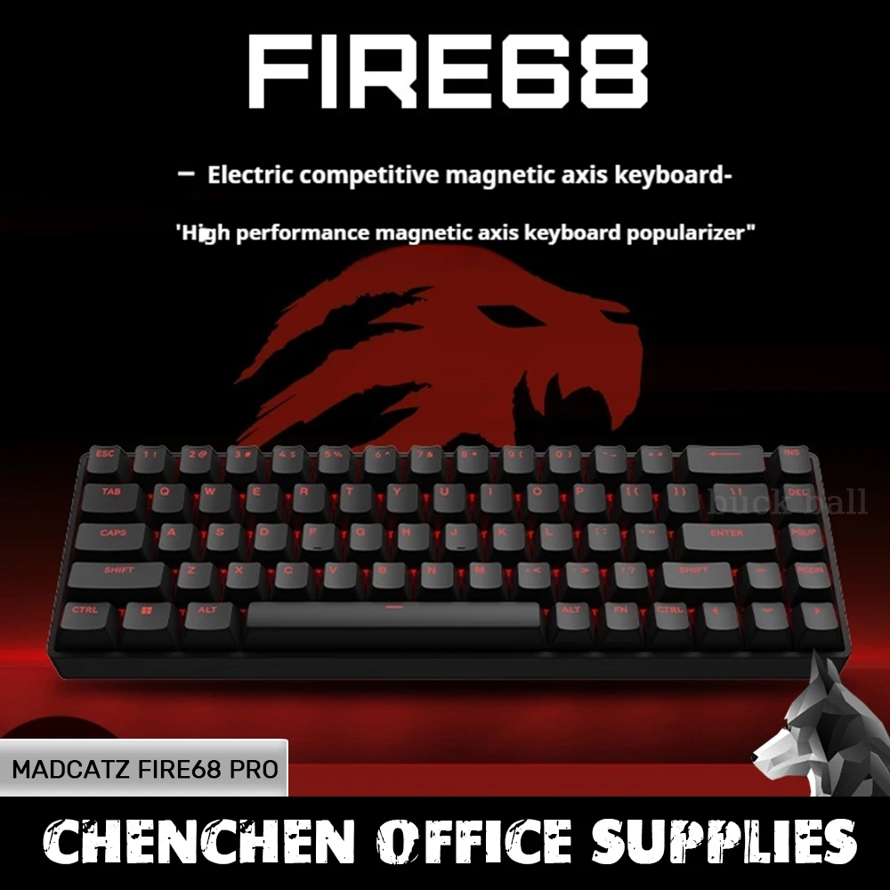 

MADCATZ Fire68 Pro Mechanical Keyboard Magnetic Switch 8K Wired Gaming Keyboard Rapid Trigger RT 0.04mm Keyboard PC Accessories