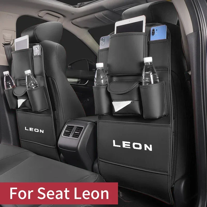 

For Seat Leon Car Seat Anti Kick Pad Anti Dirt Leather Pad Car Seat Back Row Child Anti Kick Interior Protection Pad