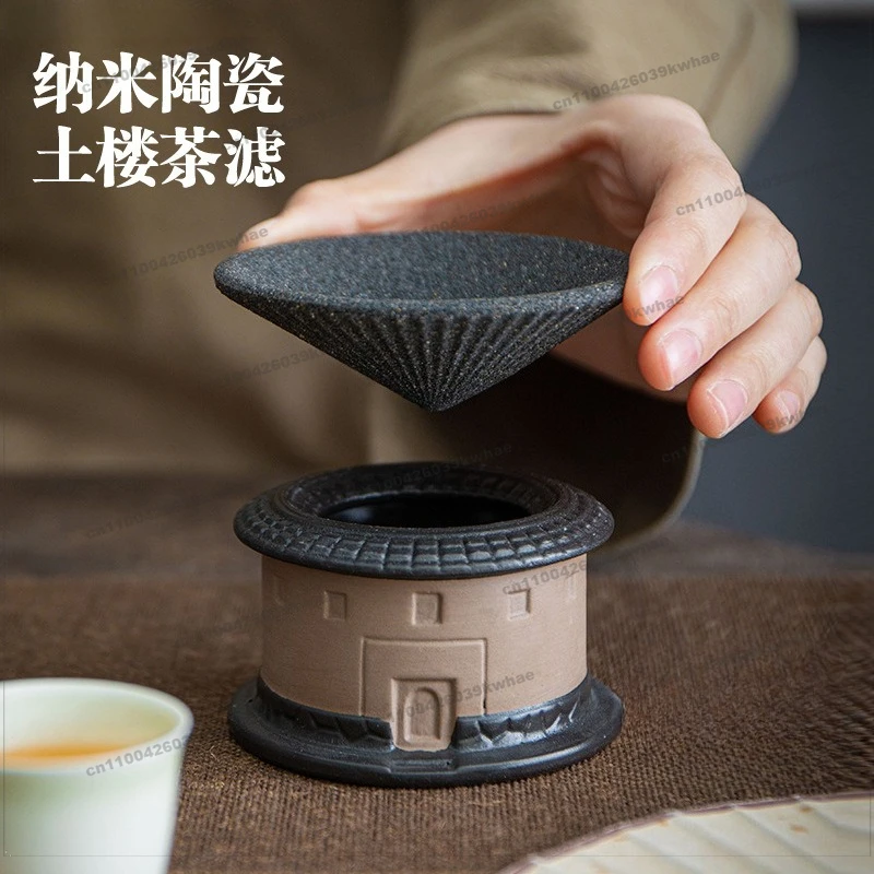 Teapot Tea Filter Non-porous Filter Tea Leak Personalized Creative House Modeling Tea Filter