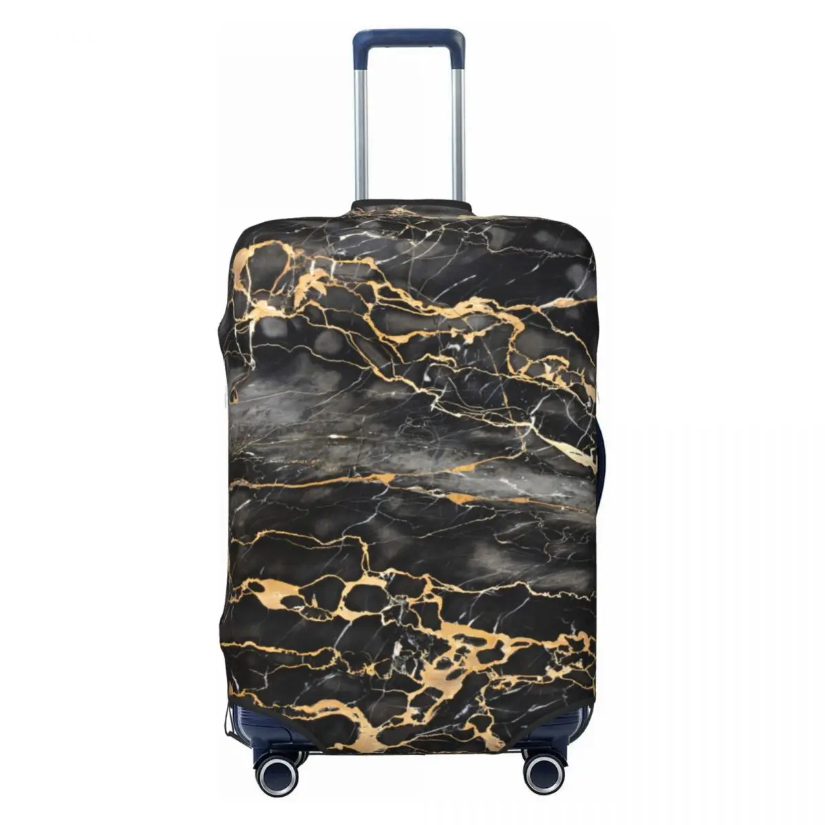 Glitter Marble Suitcase Cover Abstract Art Golden Travel Flight Practical Luggage Accesories Protector