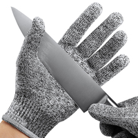 HPPE Level 5 Anti-Cut Gloves Kitchen Gardening Anti-Cut Knitted Gloves Anti-Thorn Wear-Resistant Glass Building Cutting Gloves