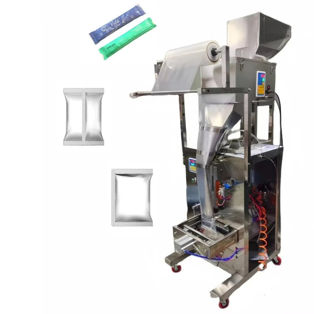 Intelligent stainless steel automatic high-speed plastic bag filling and packaging machine, suitable for food granular powder