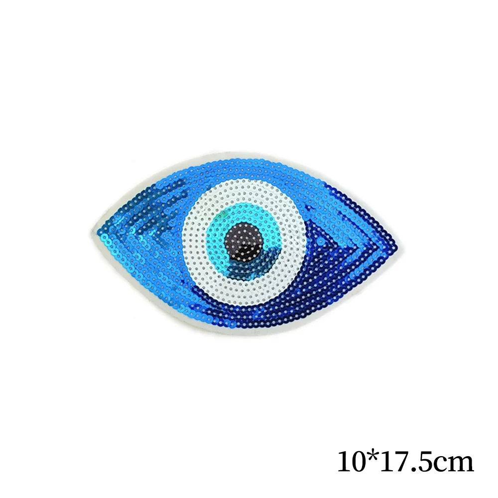 Eyes Sequins Patch for Clothes Iron on Garment Decoration Accessories DIY Embroidered Appliques for Clothing Repair Patches