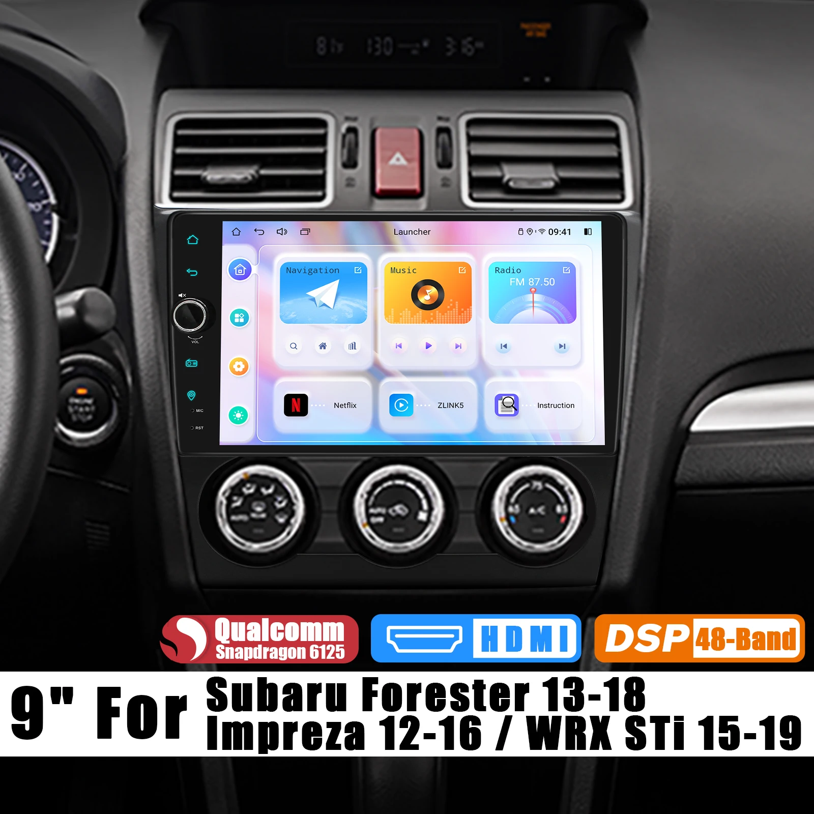 JOYING Android Car Stereo for Subaru Forester Impreza WRX STI 2013-2018 9 inch With GPS Bluetooth Apple CarPlay Android Auto