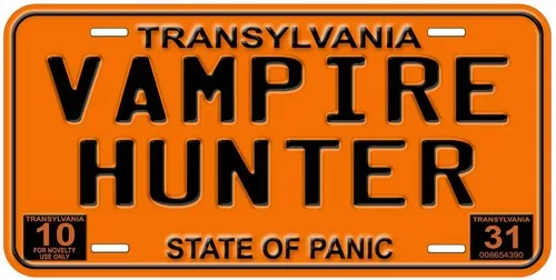 Hunter Transylvania Aluminum Novelty Car License Plate Aluminum