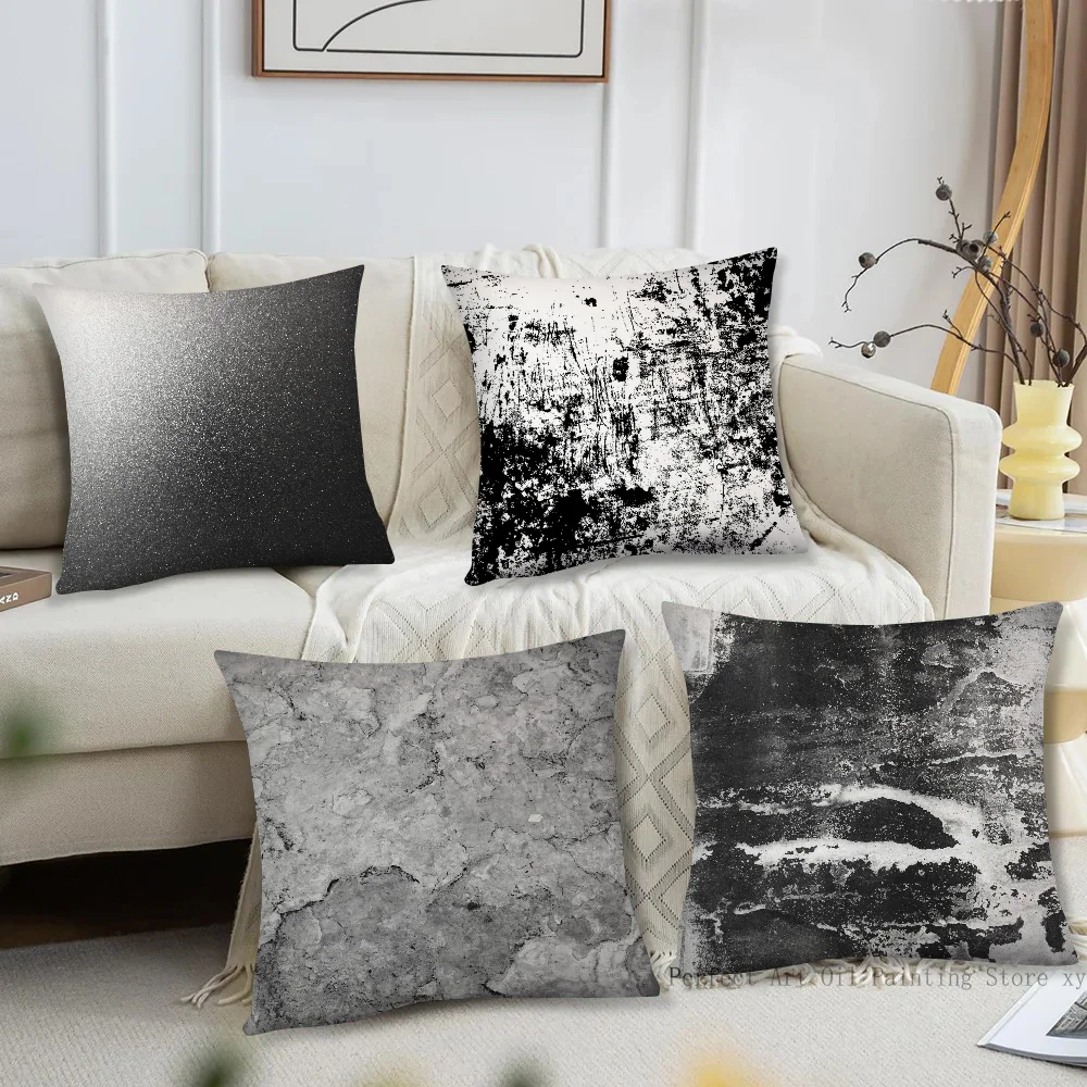 

Black And White Minimalist Line Colors Pillow Case Square Pillow Bedroom Sofa Leisure Comfort CushionLiving Room Home Decoration