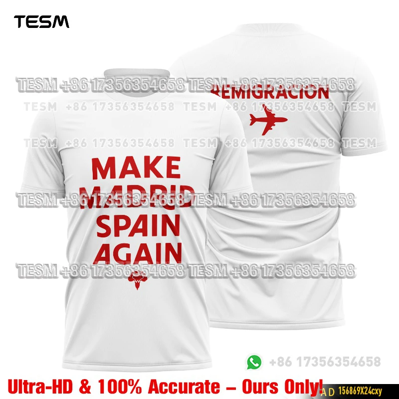 TESM Breathable Comfy Fabric Unisex Parent-Child Sports Tee Team Training Jersey Printed Loose Casual Short Sleeve