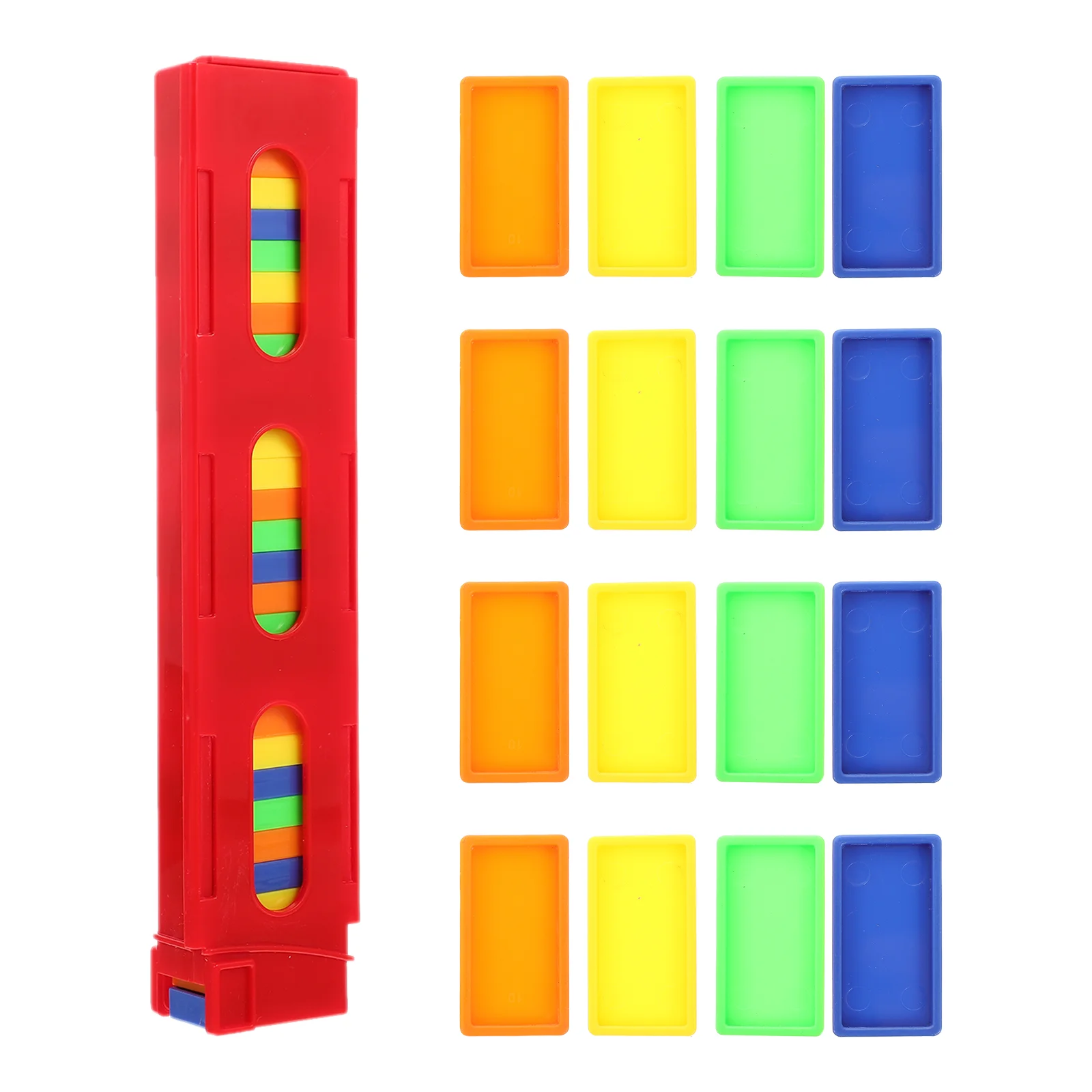 5 Pcs Domino Stacking Toy Lightweight Plastic Domino Blocks Plaything Early Education Block Toy Interesting Children Toy