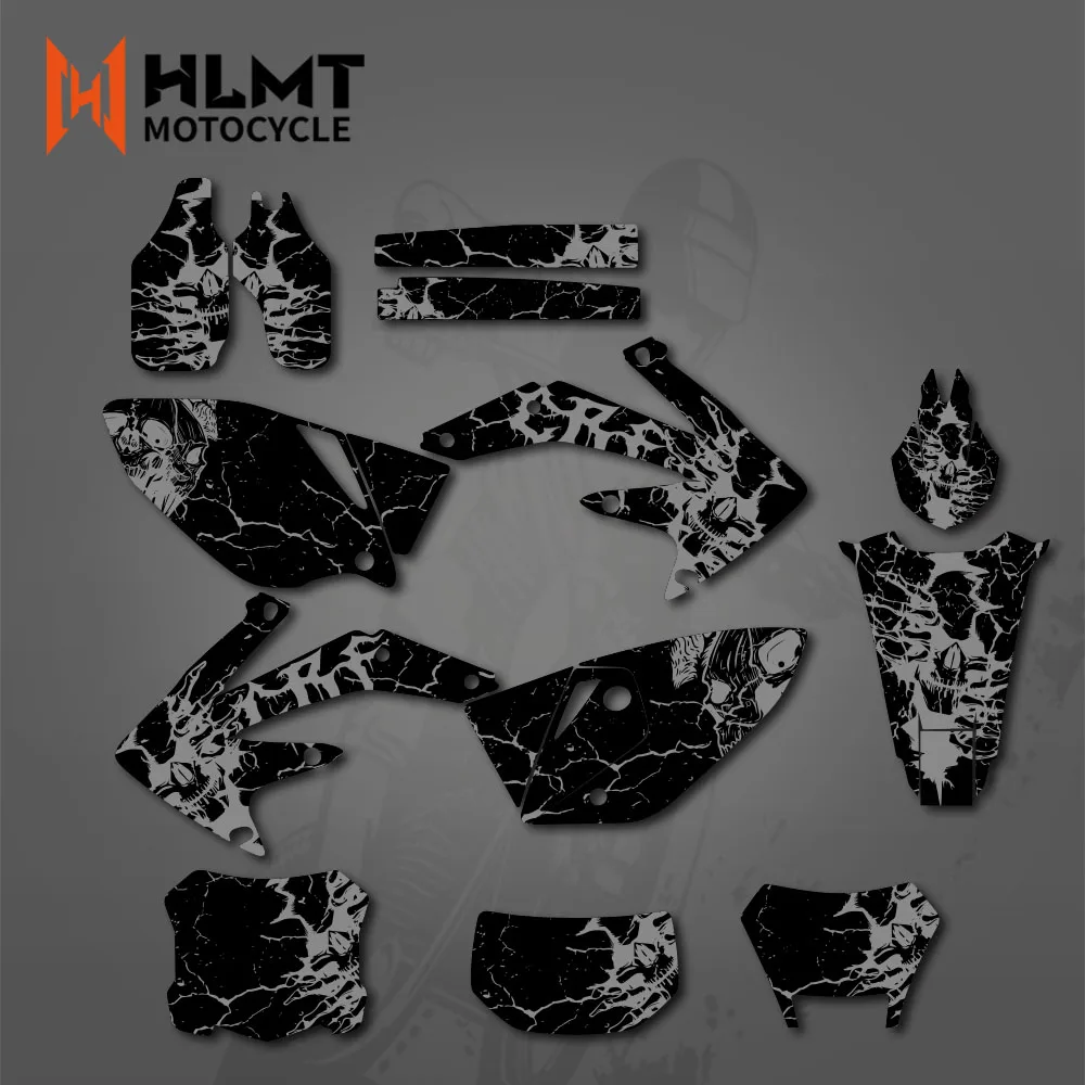 HLMT Motorcycle Team Graphics Background Decal Sticker Kit For Honda CRF450X 2005-2016 2006 2007 2008 2009 2010 2011 CRF 450X