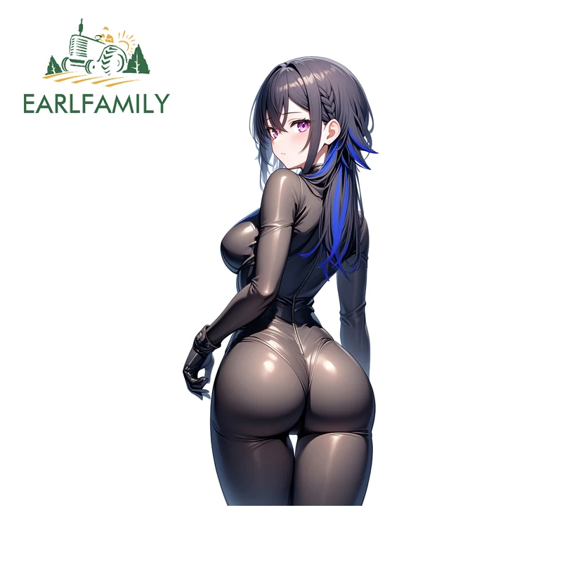 EARLFAMILY Succubus Ass Car Stickers Creative Funny Computer Cooler Decal Occlusion Scratch Waterproof Sunscreen Helmet Decor