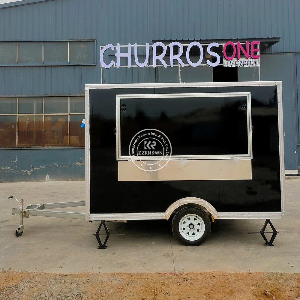 

Street Mobile Hot Dog Ice Cream Cart Fast Food Cart Trailer Custom Concession Mobile Food Truck With Full Kitchen