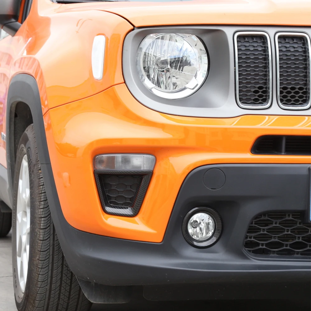 Car Front Fog Light Turn Signal Lamp Decoration Cover for Jeep Renegade 2019 2020 2021 2022 2023 Lamp Hoods Exterior Accessories