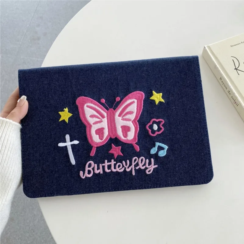 

INS Denim Fashion Minimalism Tablet Cover For iPad Mini Air 6/7th 8th 9th 10th 11th A16 M3 M2 7.9" 8.3" 10.2" 10.5"10.9"11" case