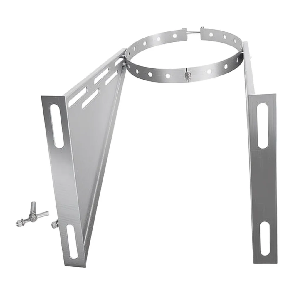 6Inch Chimney Pipe Wall Bracket, Adjustable Support For Dual Wall Fireplace Tubes, Flue Stabilizer= For Home Heating Systems