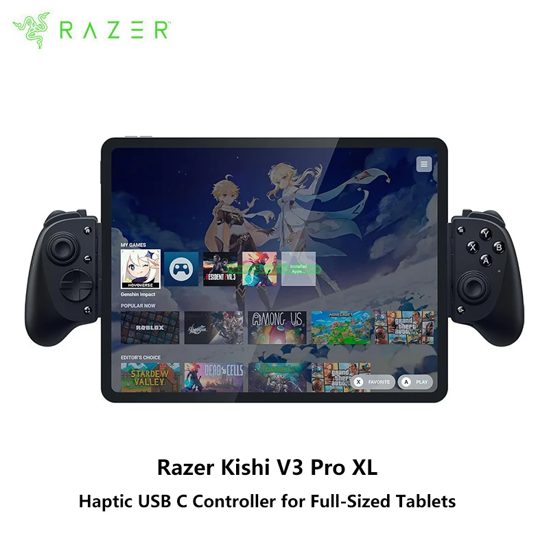 

New Razer Kishi V3 Pro XL Gaming Controller Fits iPads & Android Tablets up to 13” Dual Back Buttons -Wired & Remote Play for PC