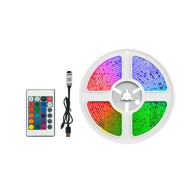 Tira de luces Led Rgb de bajo voltaje, lámpara con Ws2812b, caballo feliz, respiración, agua corriente, ambiente de escritorio, barra de luz USB de Color mágico de 5V