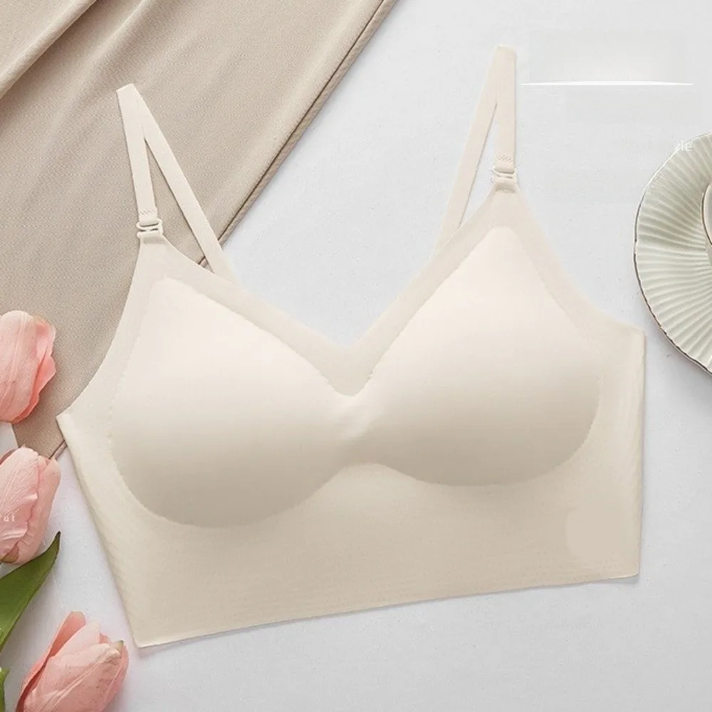 New Invisible Backless Bras Solid Color Adjustable Straps Small Bust Push Up Bras Thin U-shaped Sling Underwear For Women