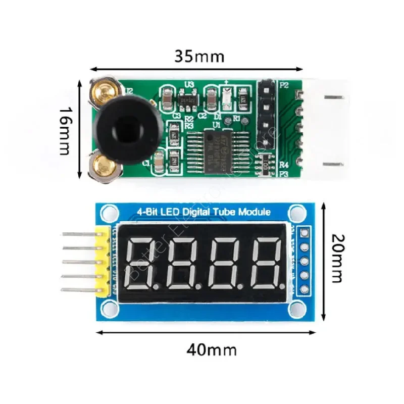 MLX90614 Contactloze infraroodthermometer Digitaal display I2C