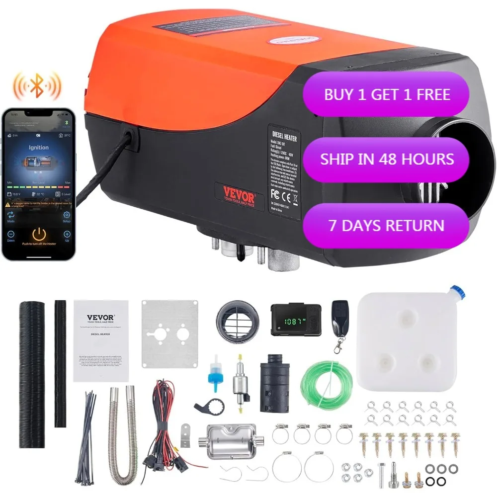 سخان ركن محرك الديزل VEVOR 8KW مع تعويض الارتفاع التلقائي، ونظام تسخين الهواء المتوافق مع البلوتوث #1