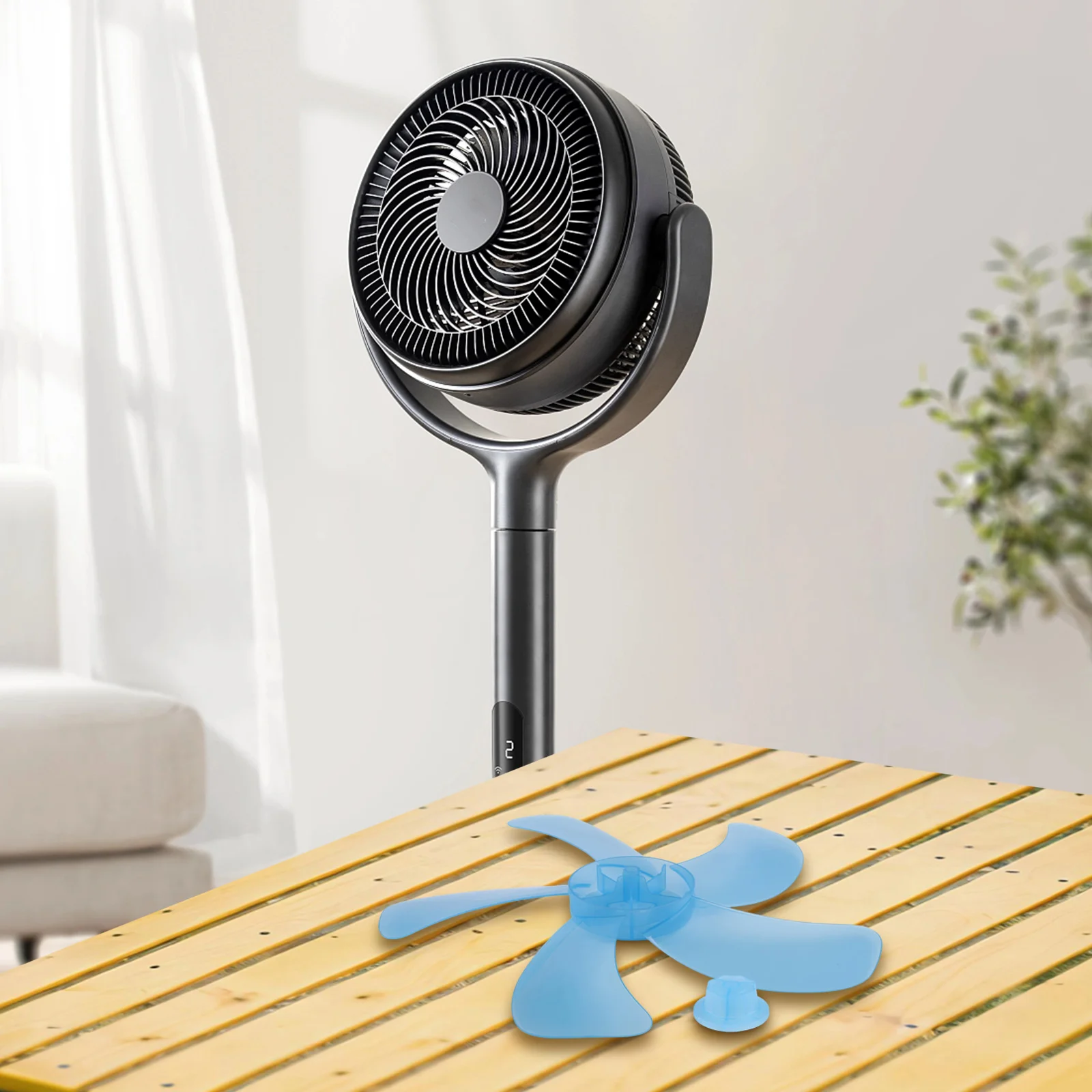 Plastic Fan Blade with Five-Leaf Design for 16 Inch For Pedestal Table and Wall Fans Including Nut Cover Assembly
