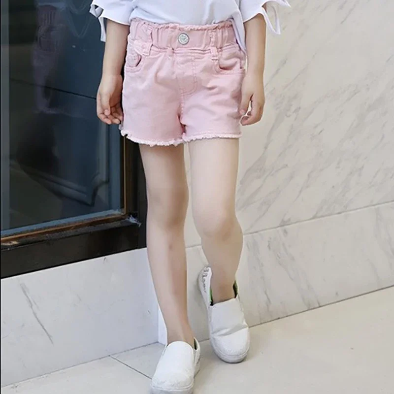 3-9 Years Children Casual Candy Color Cotton Short Pants Kids Girl Summer Pants