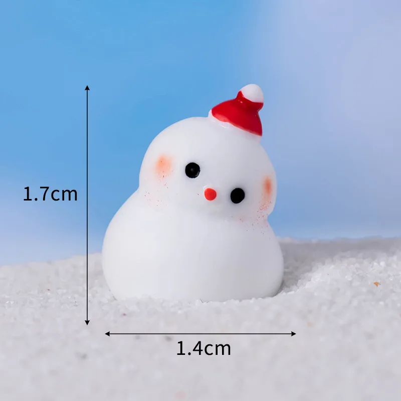 

Christmas Sant Claus Snowman Miniature Figurine Cartoon Figures Home Cake Decoration Mini Garden Ornament Festival Gift Resin