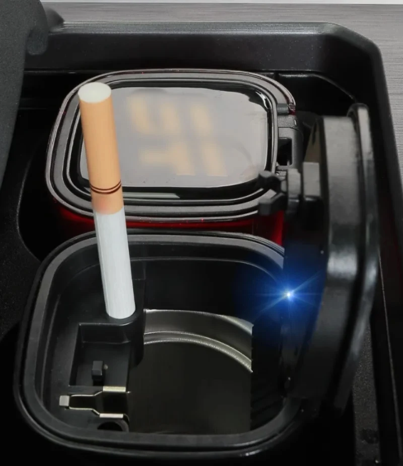 Car Ashtray Suitable for CHERY JETOUR Traveler T2 2023 2024 LED Multi-functional Metal Crystal Ashtray with Light Interior Parts