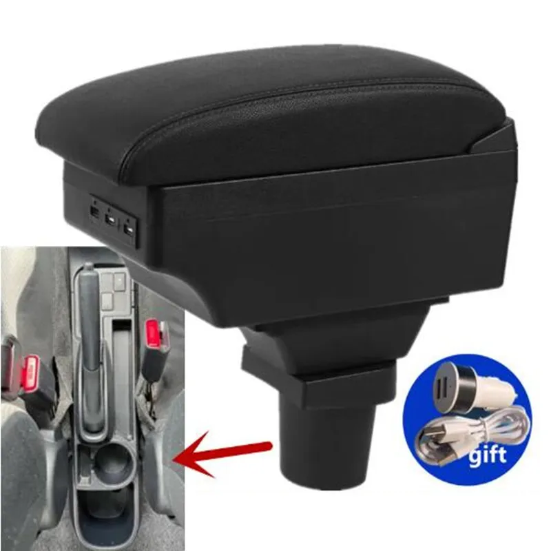 

For Toyota Yaris 3 Car Armrest Box For Toyota Hybrid / Yaris Vitz Armrest Box Central Storage box USB Retrofit Car Accessories