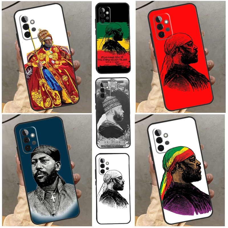 Emperor Menelik II of Ethiopia Case For Samsung Galaxy A54 A34 A14 A32 A53 A13 A73 A33 A51 A71 A12 A22 A52 A72 Case Cover