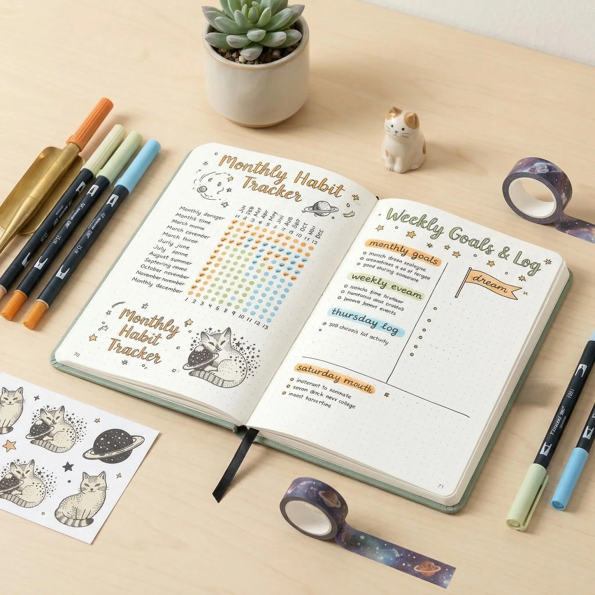 Caderno A5 Pontilhado Cute Cat - Notebook Dotted A5 avaliação e preço