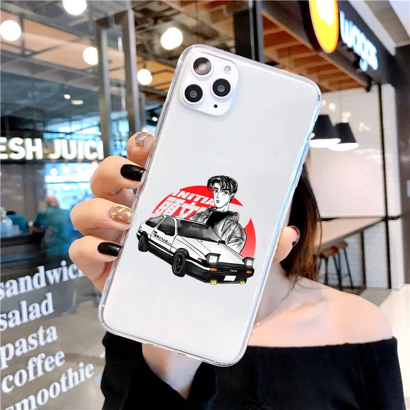 日本アニメ頭文字dドリフトAE86電話ケースiphone 13 12 11 14プロ
