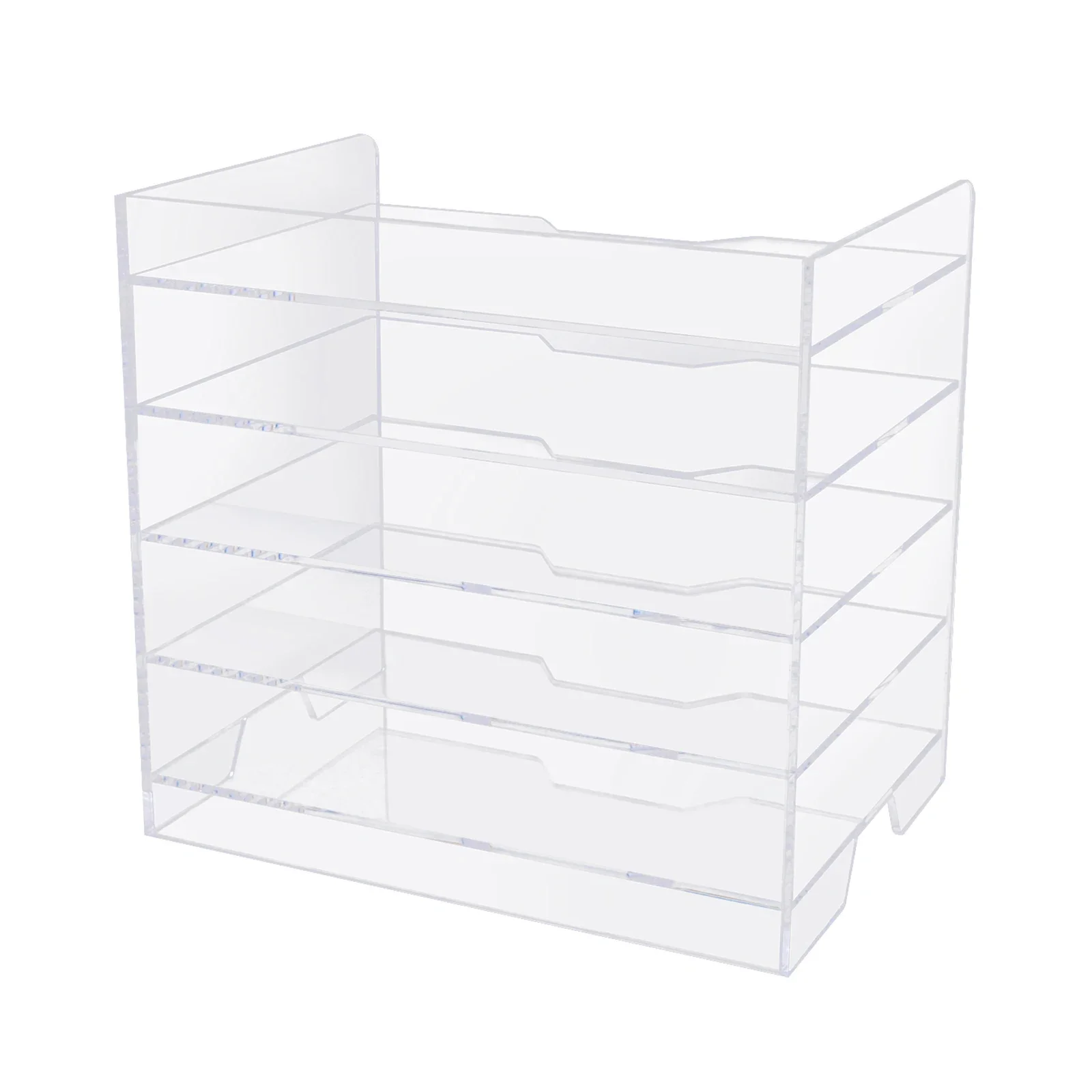 Acrylic Desk Organizer Clear Paper Tray File Storage for Office Organization