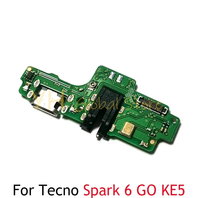 For Tecno Spark 2 3 4 5 6 GO Air Pro KA7 KE5 KE7 KC2 KC6 KC8 KD6 KD7 USB Charging Board Dock Port Flex Cable Repair Parts