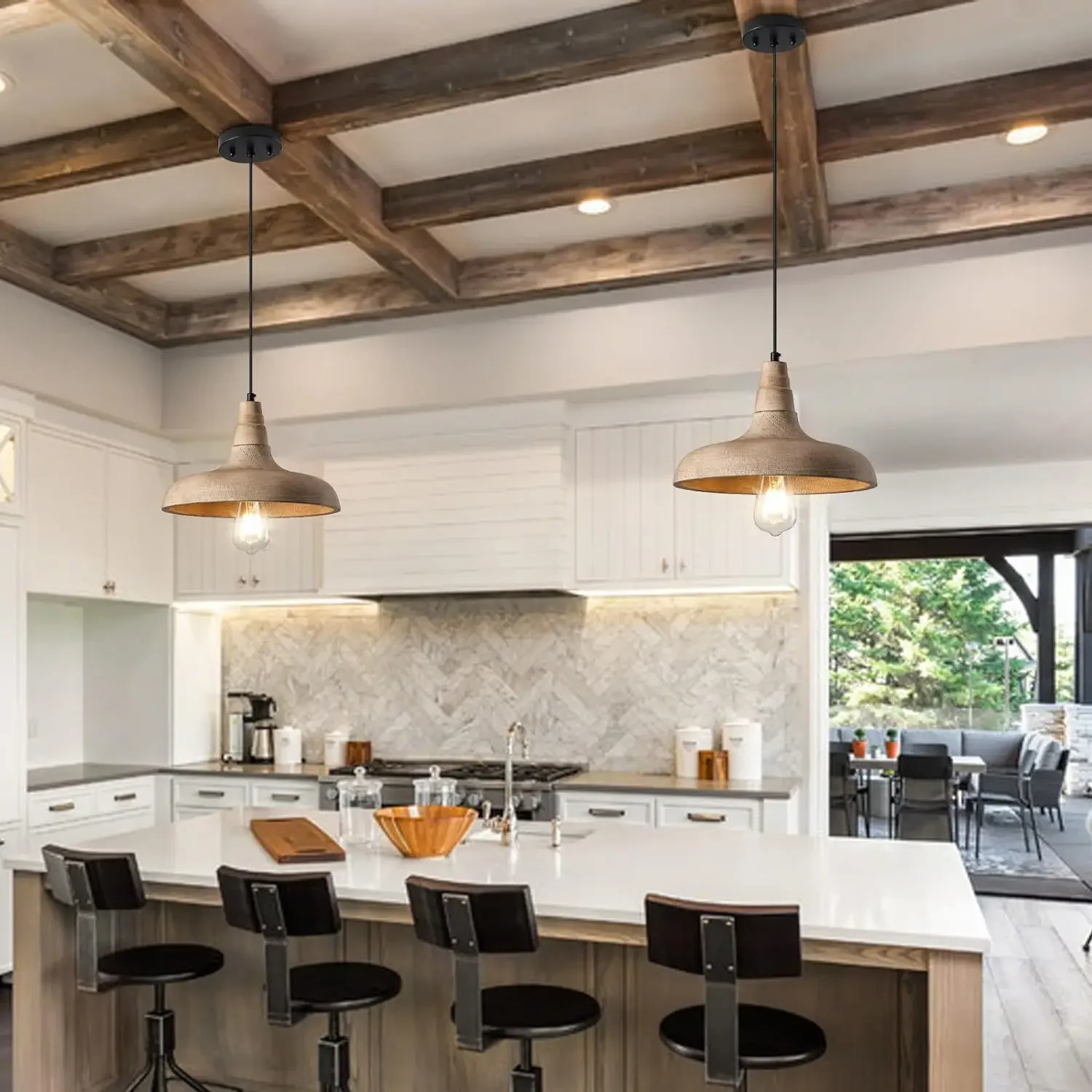 Creative and simple American country wood ceiling dual-purpose light bar counter corridor entrance clothing store cafe bed
